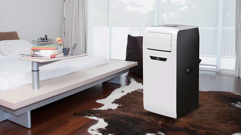 Unités de climatisation de salle portables 9000BTU avec déshumidificateur à commande à distance WIFI et mode veille